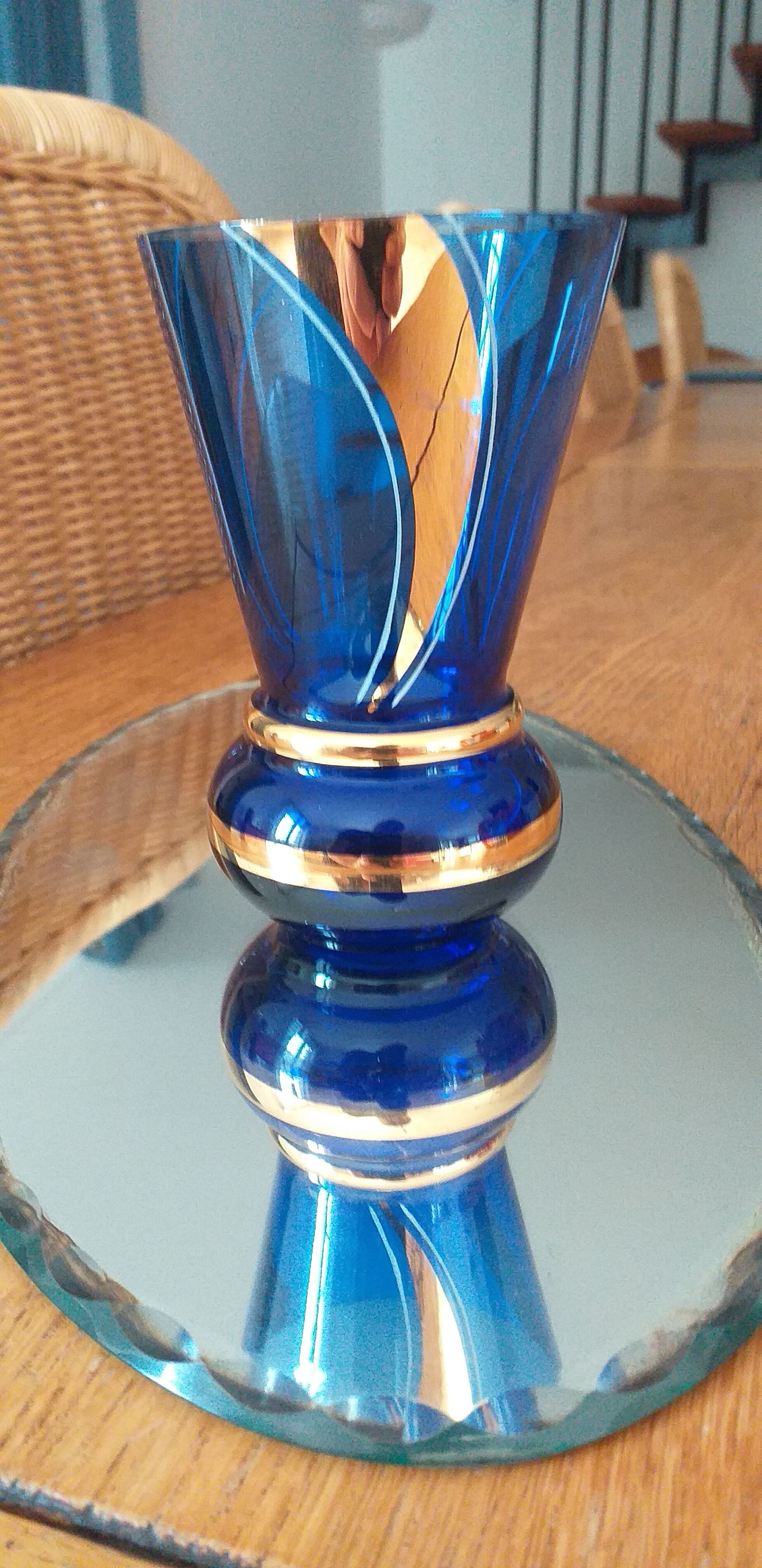 Oval beveled mirror  16x30cm