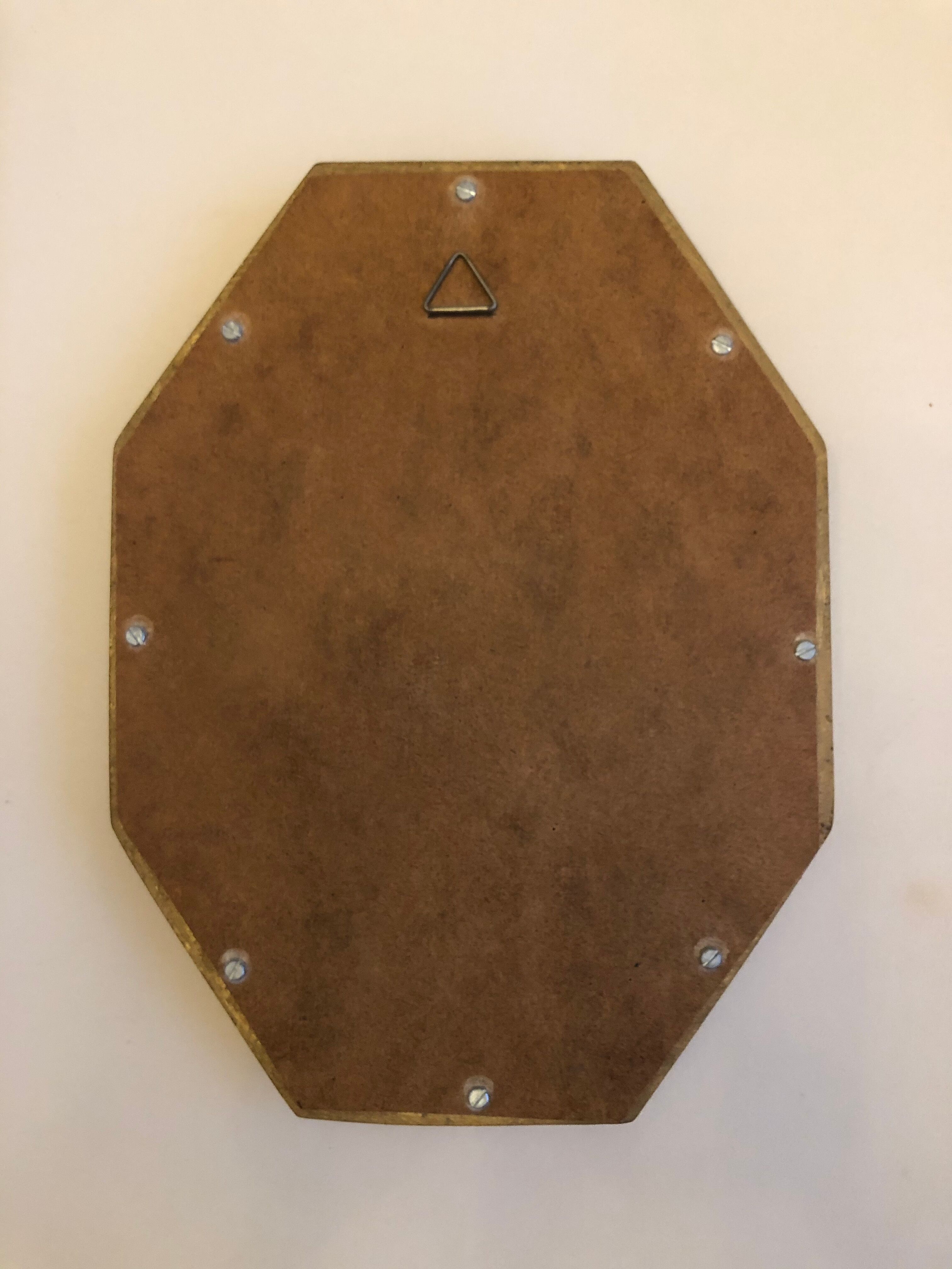 Small golden octagonal mirror 20x26cm