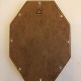 Small golden octagonal mirror 20x26cm
