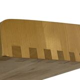 Vintage wooden wall shelve rack bookshelf in pinewood