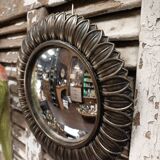 Miroir convexe pétale doré 22cm