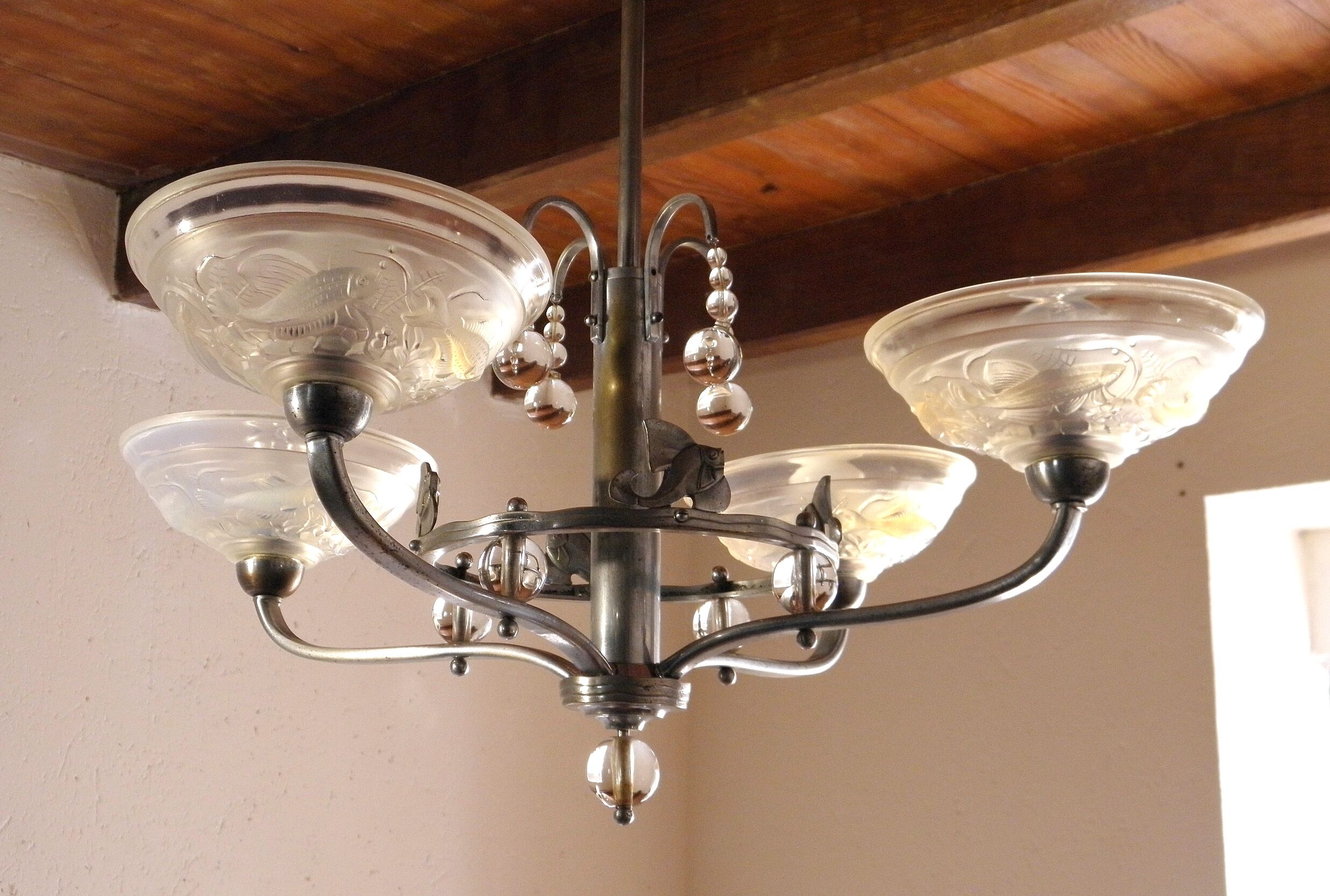 Lustre aux poissons années 40
