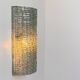 Vintage XL glass and metal wall light, France 1960
