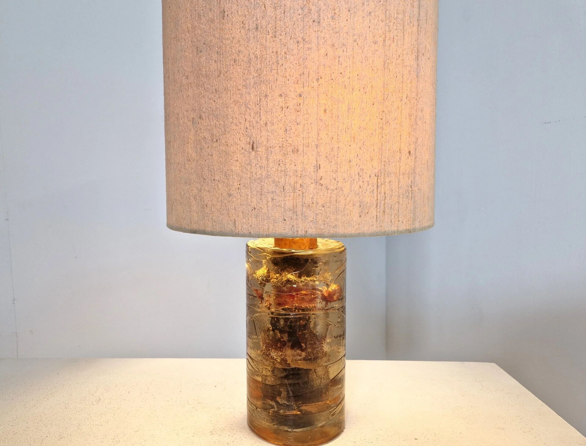 Fractal resin and copper lamp | 1970s