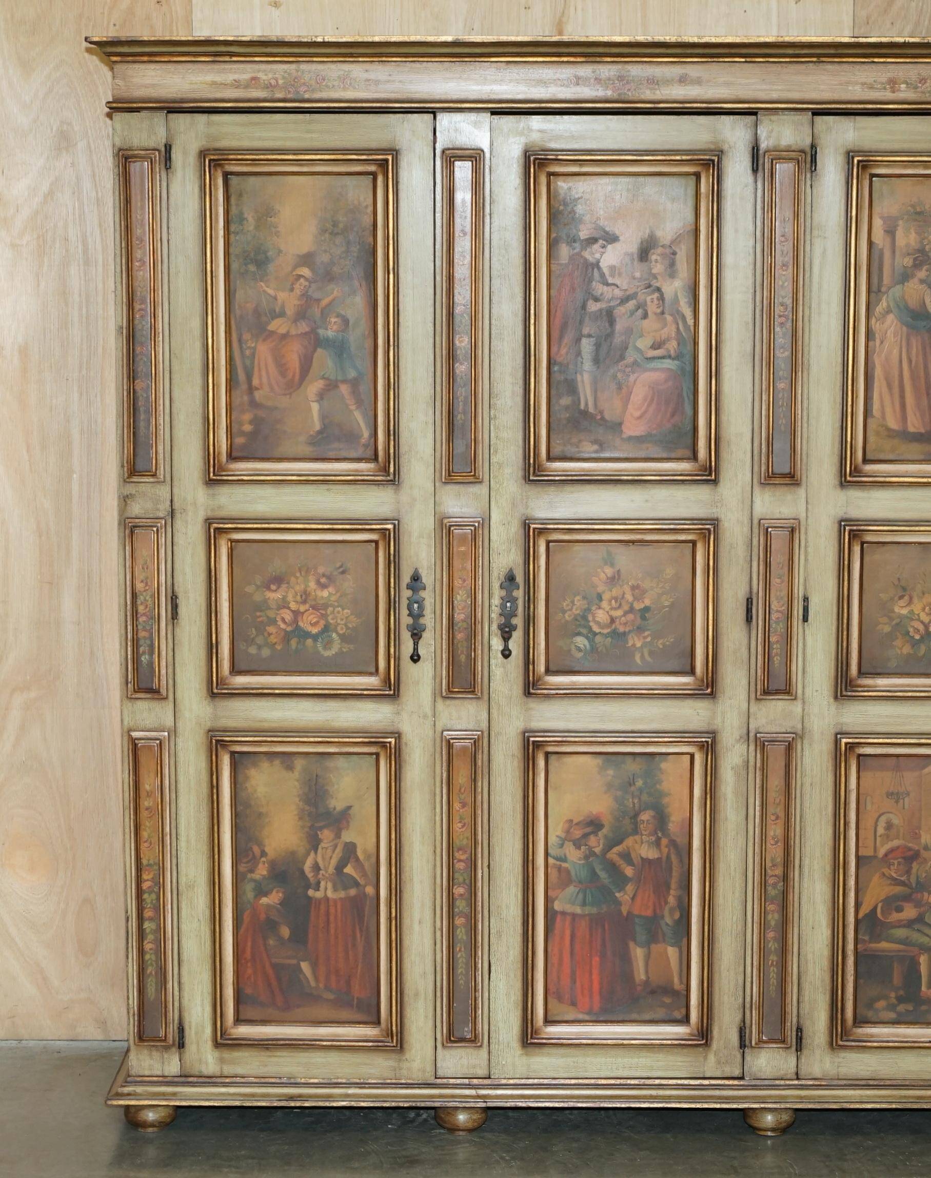 Vintage Italian oak wardrobe