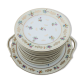 11 Limoges porcelain dessert plates, Raynaud & Co
