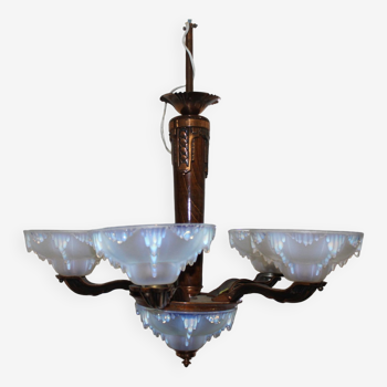 Ezan opalescent art deco chandelier