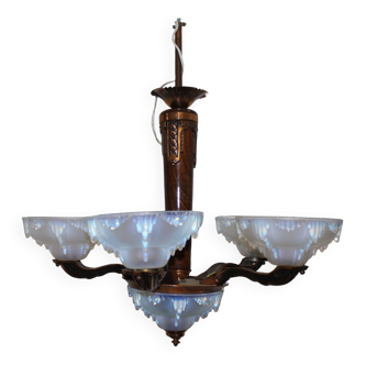 Ezan opalescent art deco chandelier