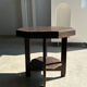 Table d'appoint octogonale piètement quadripode à entretoise de style moderniste