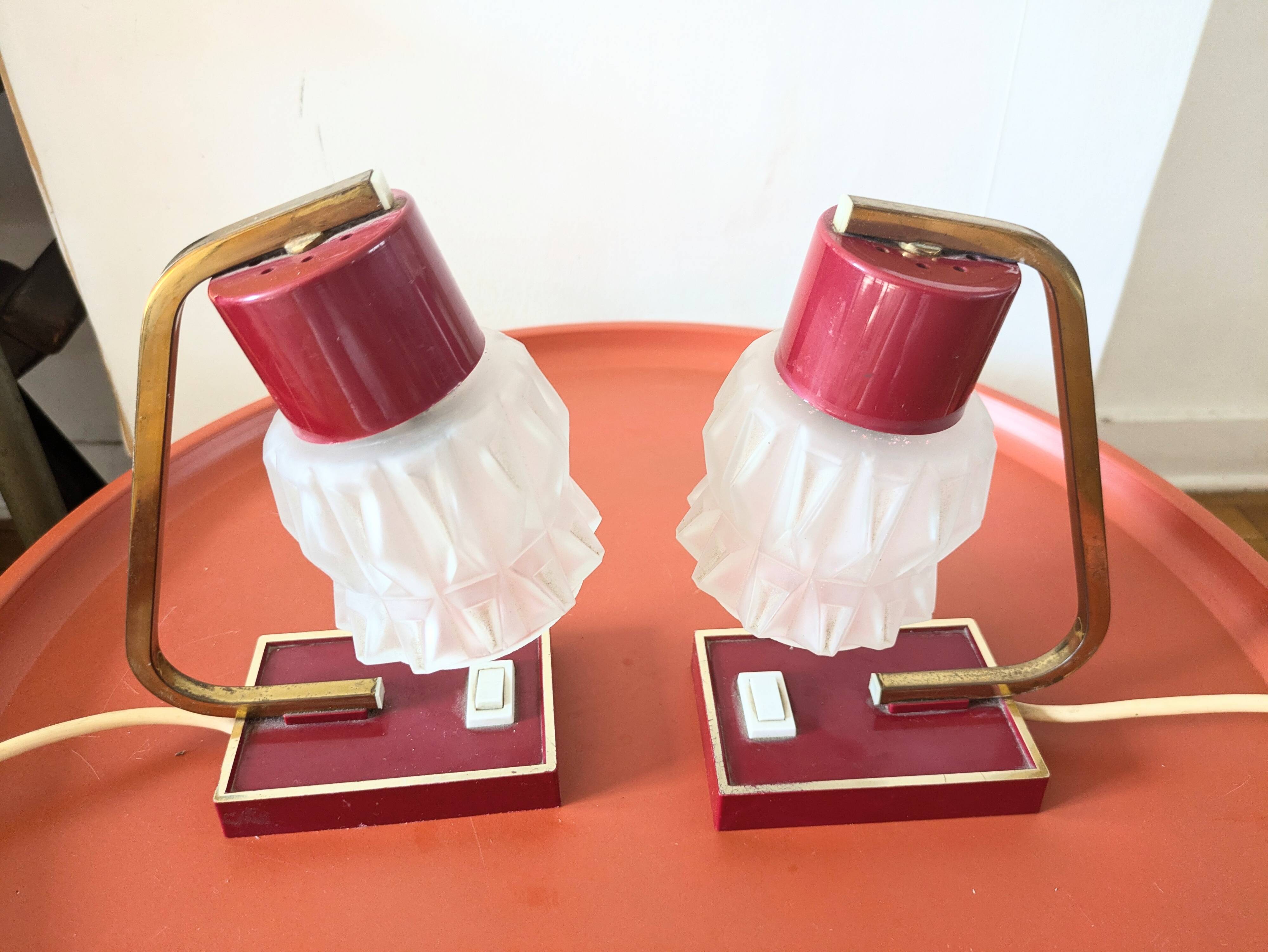 Pair of 50s designer lamps