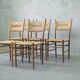 Mid-century italian dining chairs, 1950s, set of 5