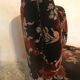 Vintage cocktail armchair 1960 feet compass and fabric flowers