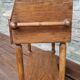 Old wooden children's toilet table and marble top
