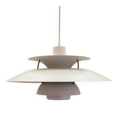 Lampe suspendue PH5, design danois, années 1970, fabricant : Louis Poulsen