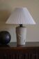 Modern vintage French table lamp, made of stone with fish patterns, 1970s.