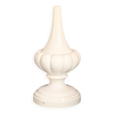 Pied de lampe balustre vintage en céramique émaillée craquelée