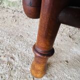 Folding side table in turned wood and marquetry circa 30's/40's