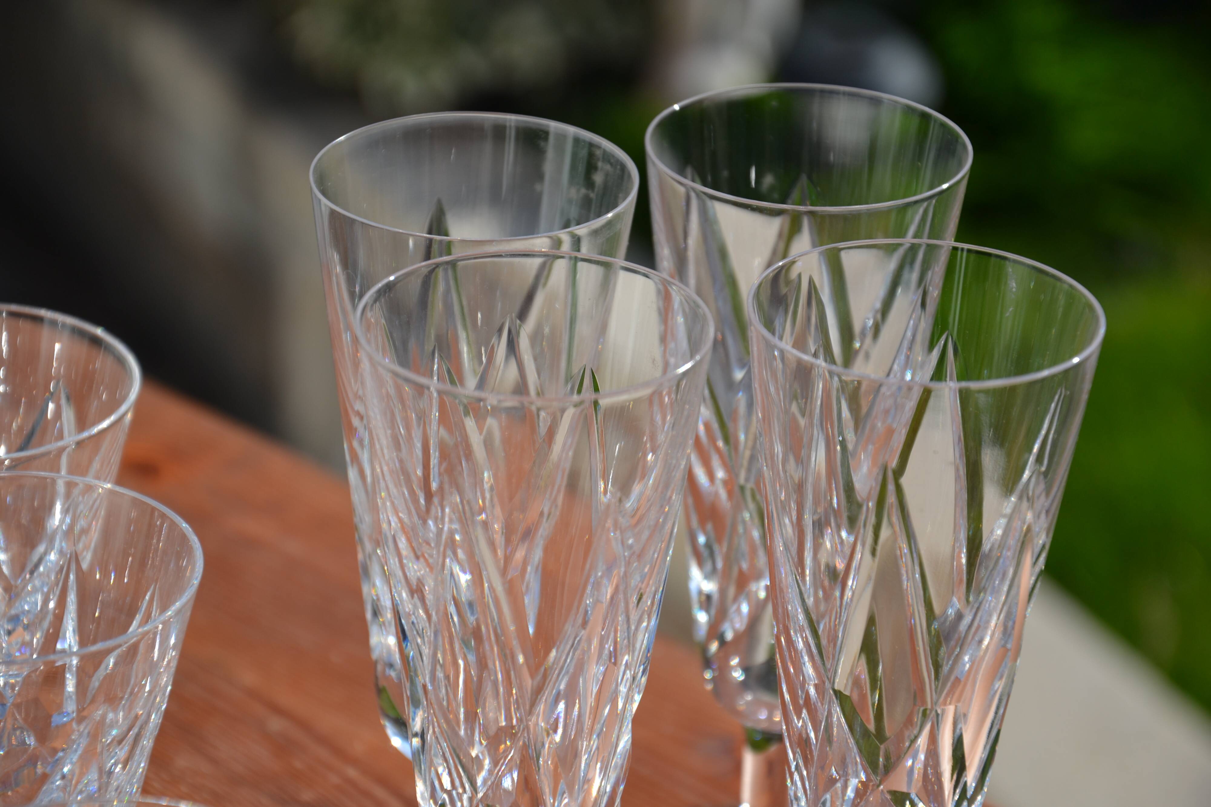 12 St Louis crystal glasses, Monaco model, 60s-70s