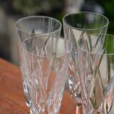 12 St Louis crystal glasses, Monaco model, 60s-70s