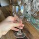 Set of 8 crystal wine glasses size