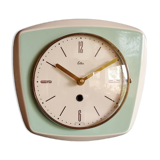 Vintage ceramic clock silent wall clock "Elbor green celadon"