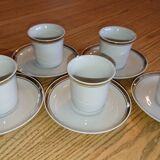Gold pattern porcelain coffee cups