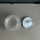 Ceiling light or wall light in moulded convex glass.