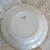 Large vintage serving dish in white earthenware with blue patterns