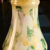Large vase, blown glass with colored inclusions, Murano design from the 80s