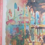 Lithograph by Jean-Pierre Blanchard "Foire du Trône"