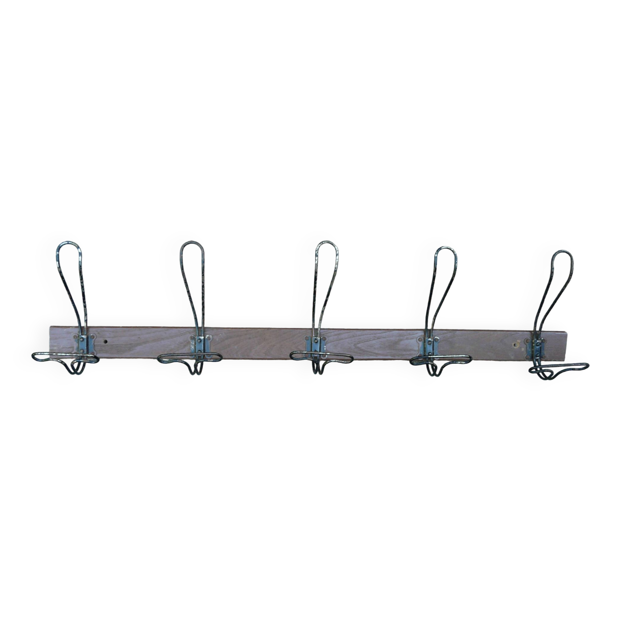 School coat rack with 5 double hooks