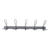 School coat rack with 5 double hooks