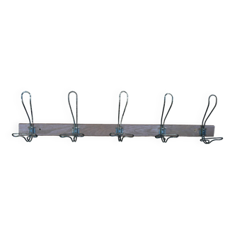 School coat rack with 5 double hooks