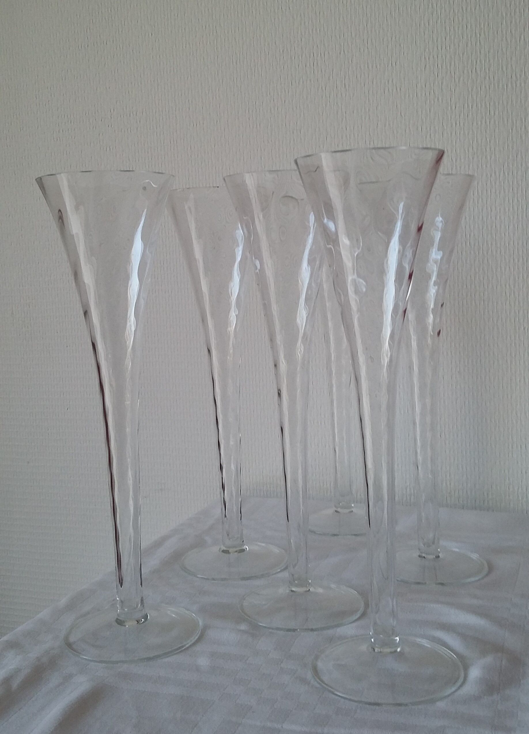Lot of 6 champagne flutes