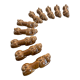 10 ceramic knife holders in the shape of a recumbent poodle