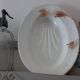 Antique asparagus dish, large 19th century oval earthenware dish D. JOHNSTON & J. VIEILLARD BORDEAUX