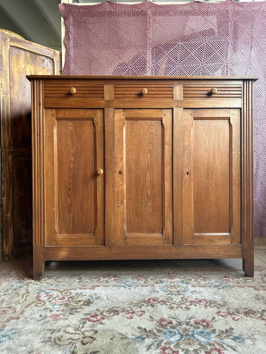 Grand buffet parisien époque 1900 en chêne