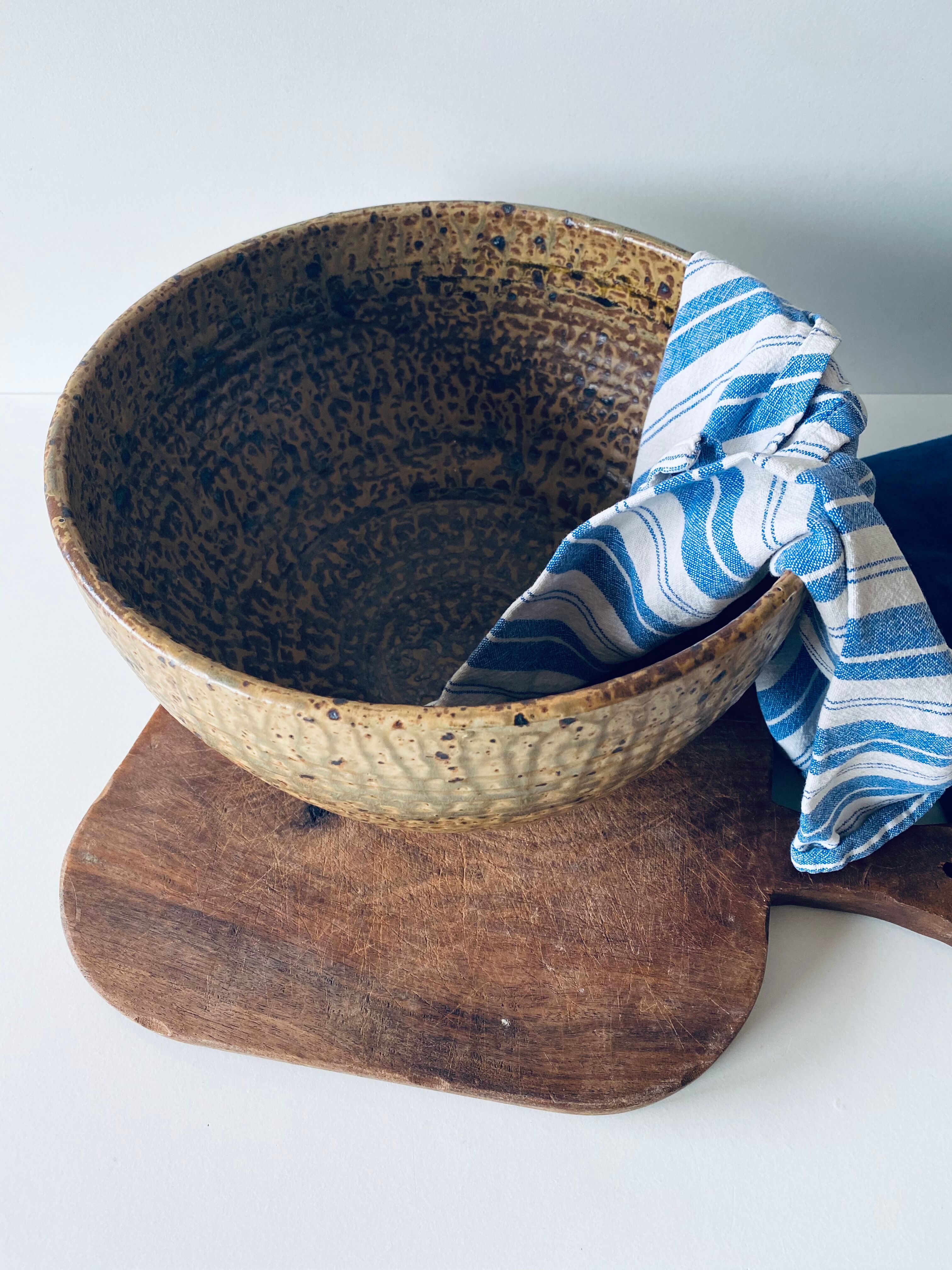 Signed sandstone bowl