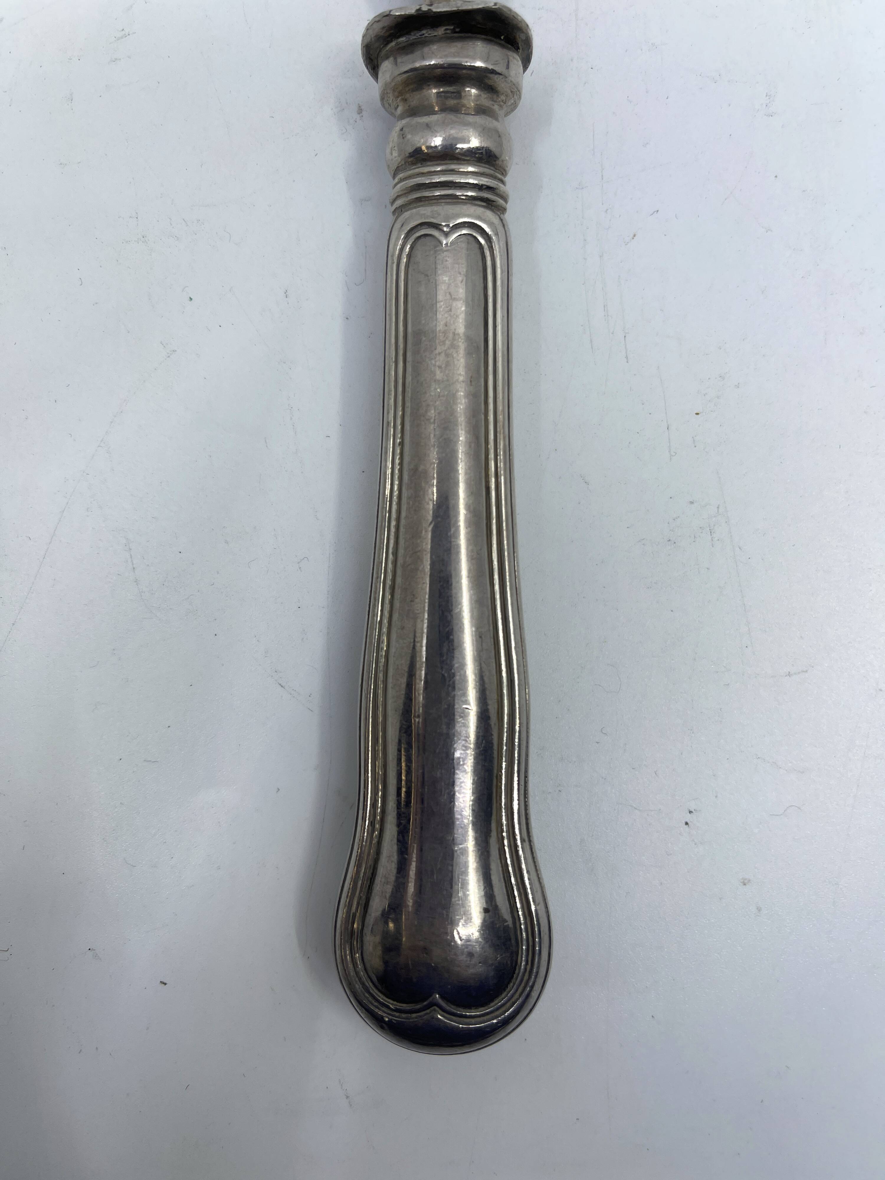 Silver-plated service fork