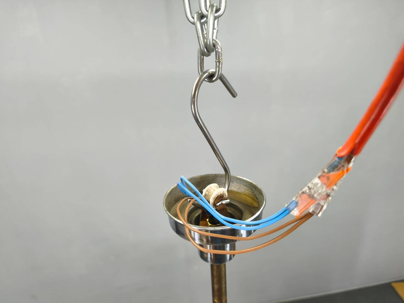 Art Deco Chrome Chandelier with Six Opaline Glass Shades, 1930s
