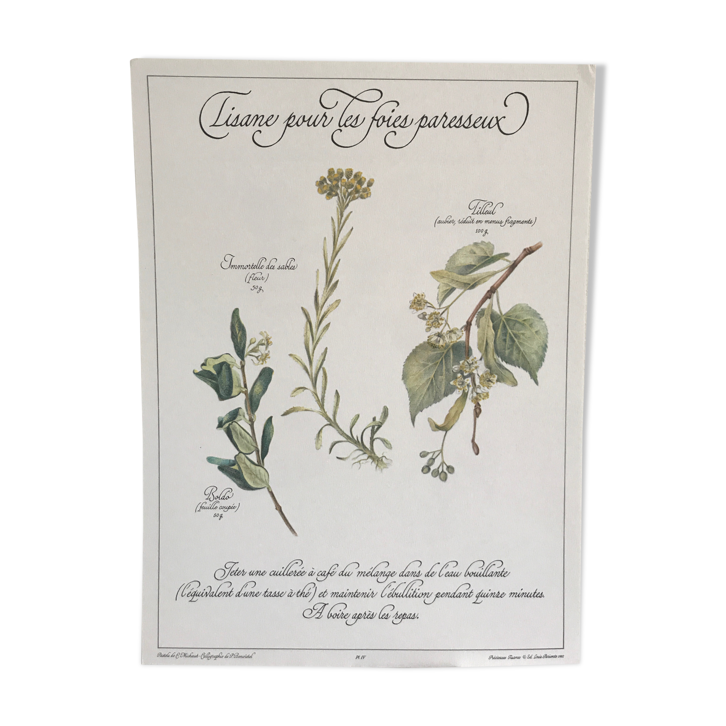 Vintage botanical board