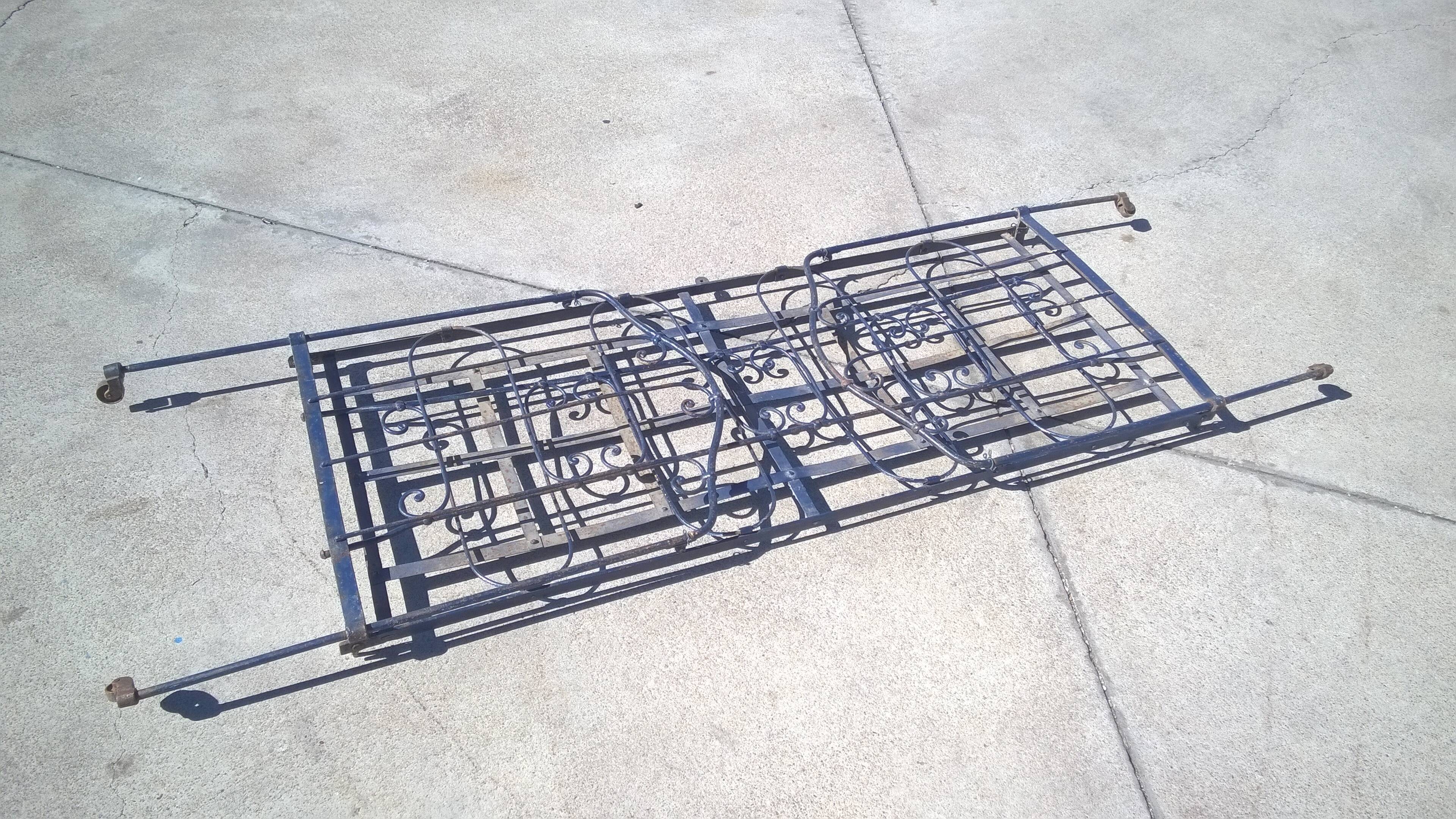 Napoleon III wrought iron folding bed