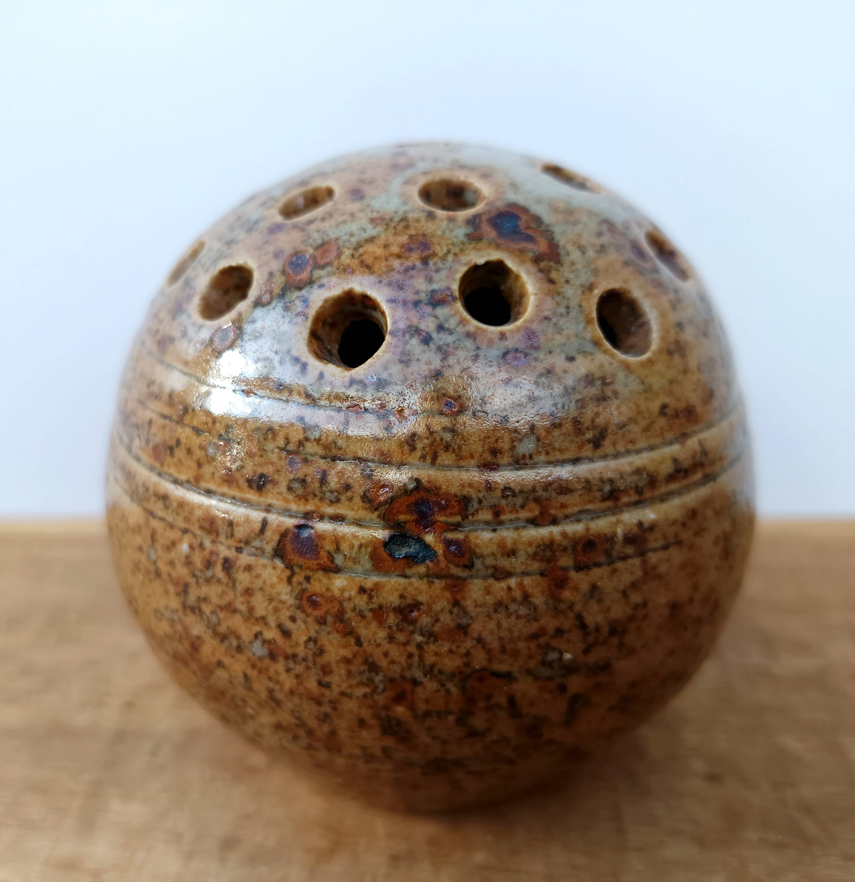 Pique fleurs vintage en grès pyrité Les Salicornes - Le Croisic
