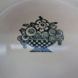 Saint Amand footed dish/compotier in old earthenware