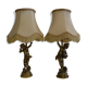 Lampes de table avec des amours en régule doré
