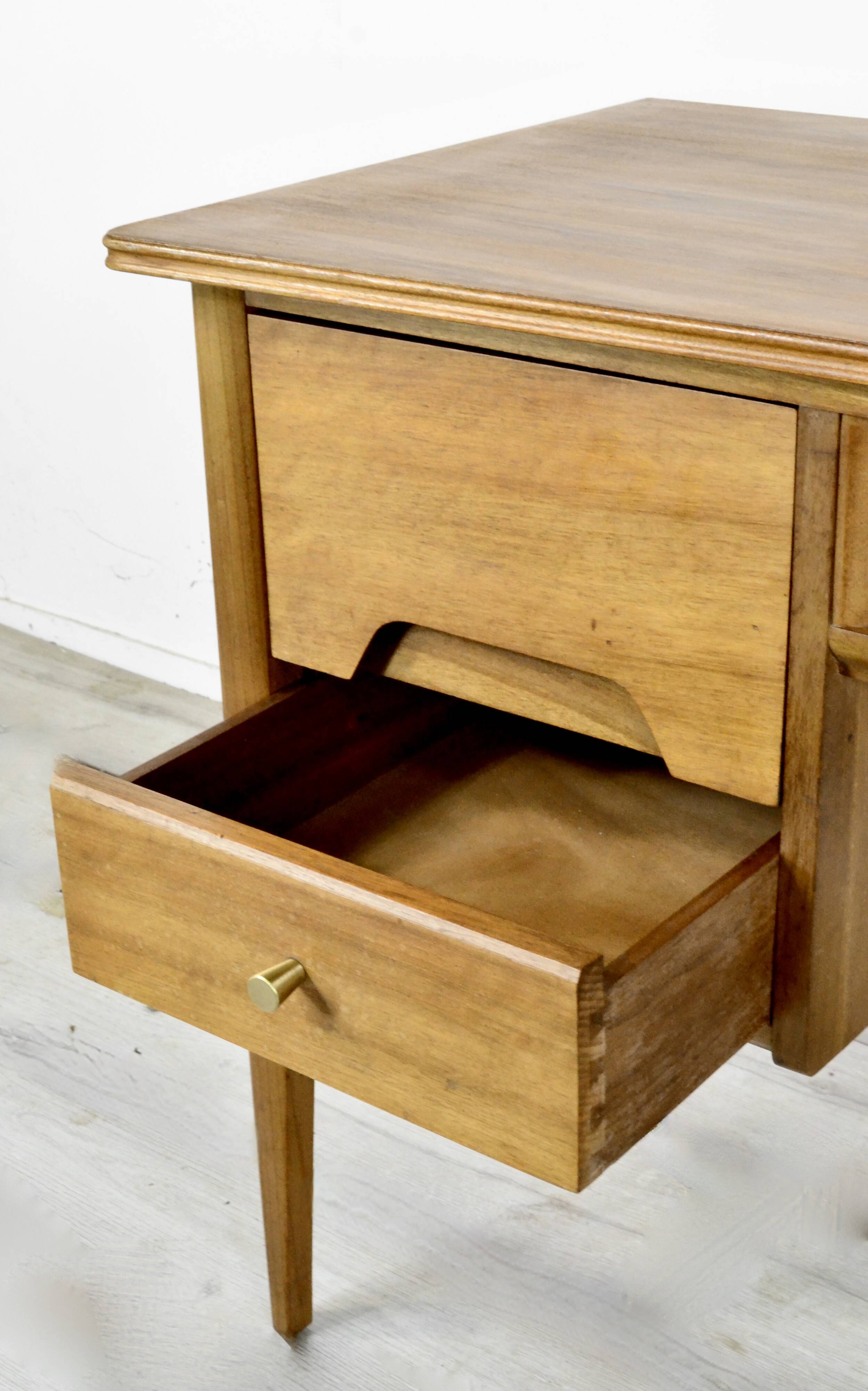 Midcentury A. Younger Walnut Desk. Unique Vintage Modern
