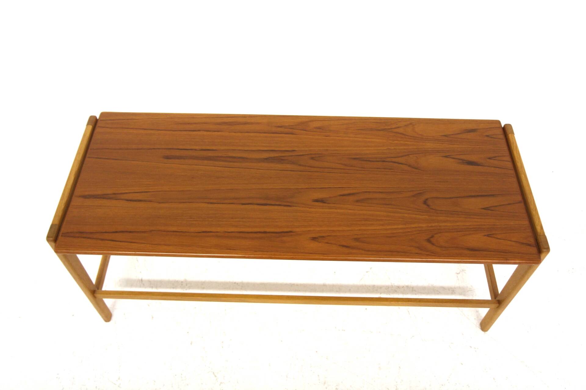 Scandinavian teak and oak bench, Sweden, 1960