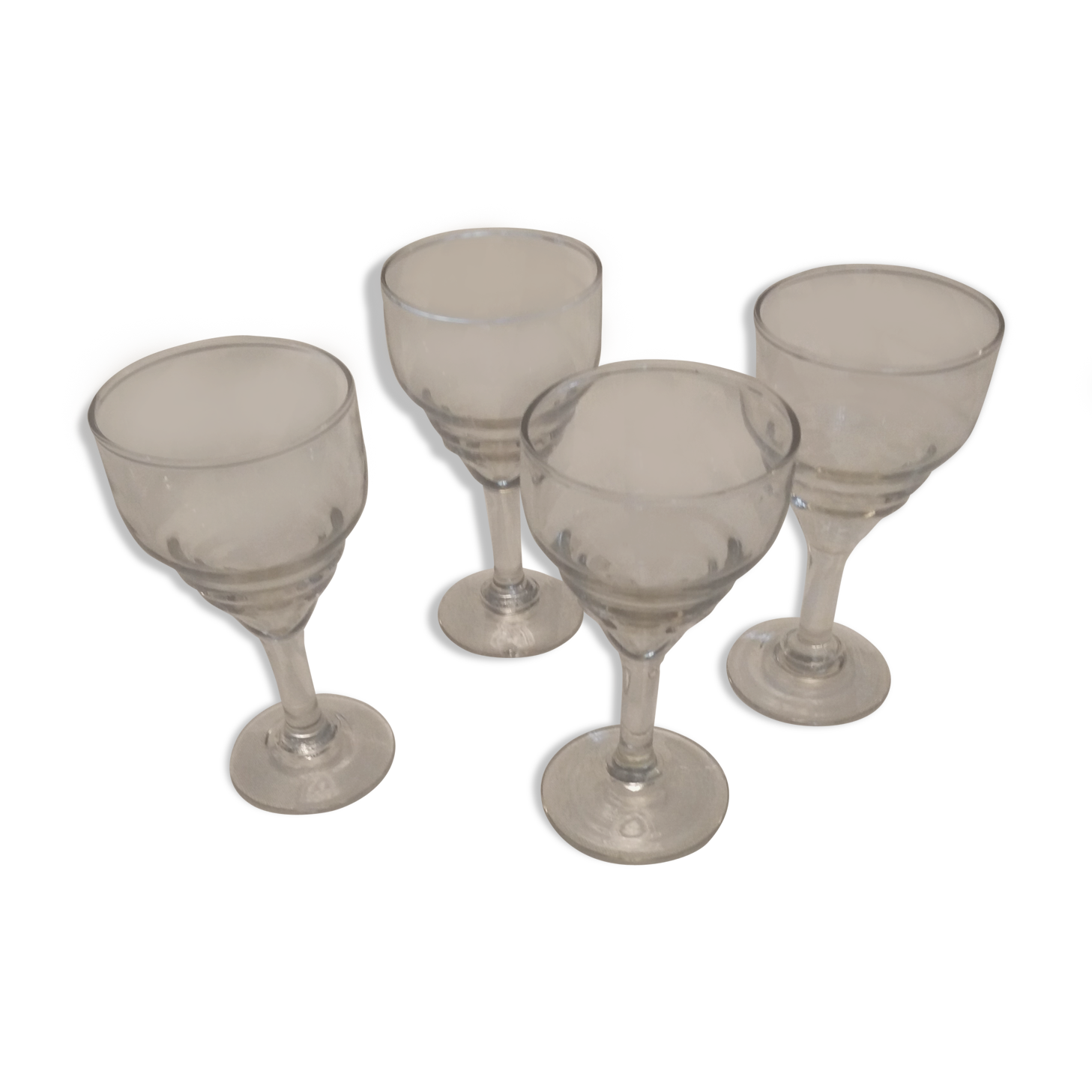 Lot de 4 verres bistrot vintage