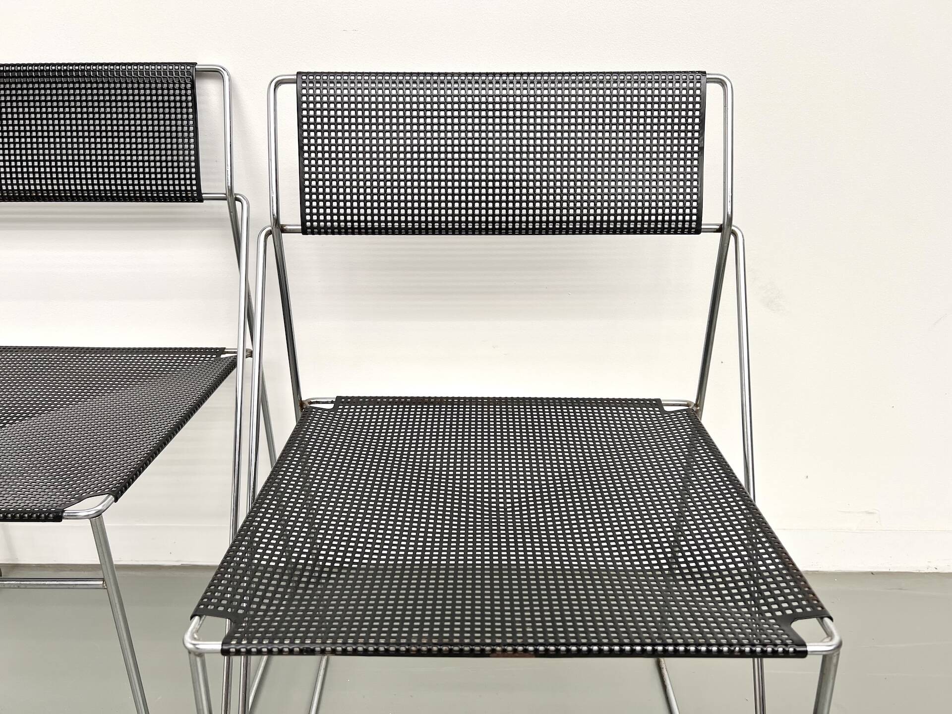 Set of 6 Nuova X-Line chairs, 1977