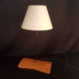 Wood and metal table lamp